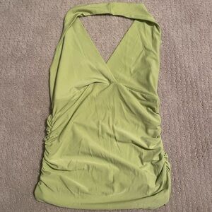 Vixen Green Halter Top Size L Y2K Clubwear